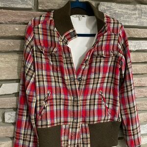 Girls Rip Curl Plaid Jacket